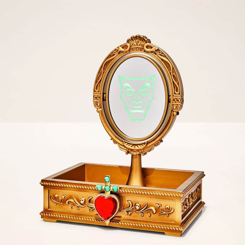 Ornate Gold Mirror with Heart Accent